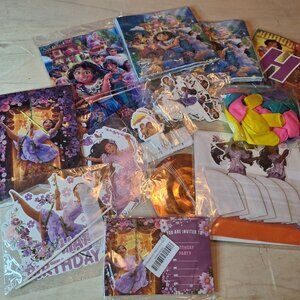 Encanto Birthday Party Decorations Cup Cake Toppers Banners Balloons Invitations